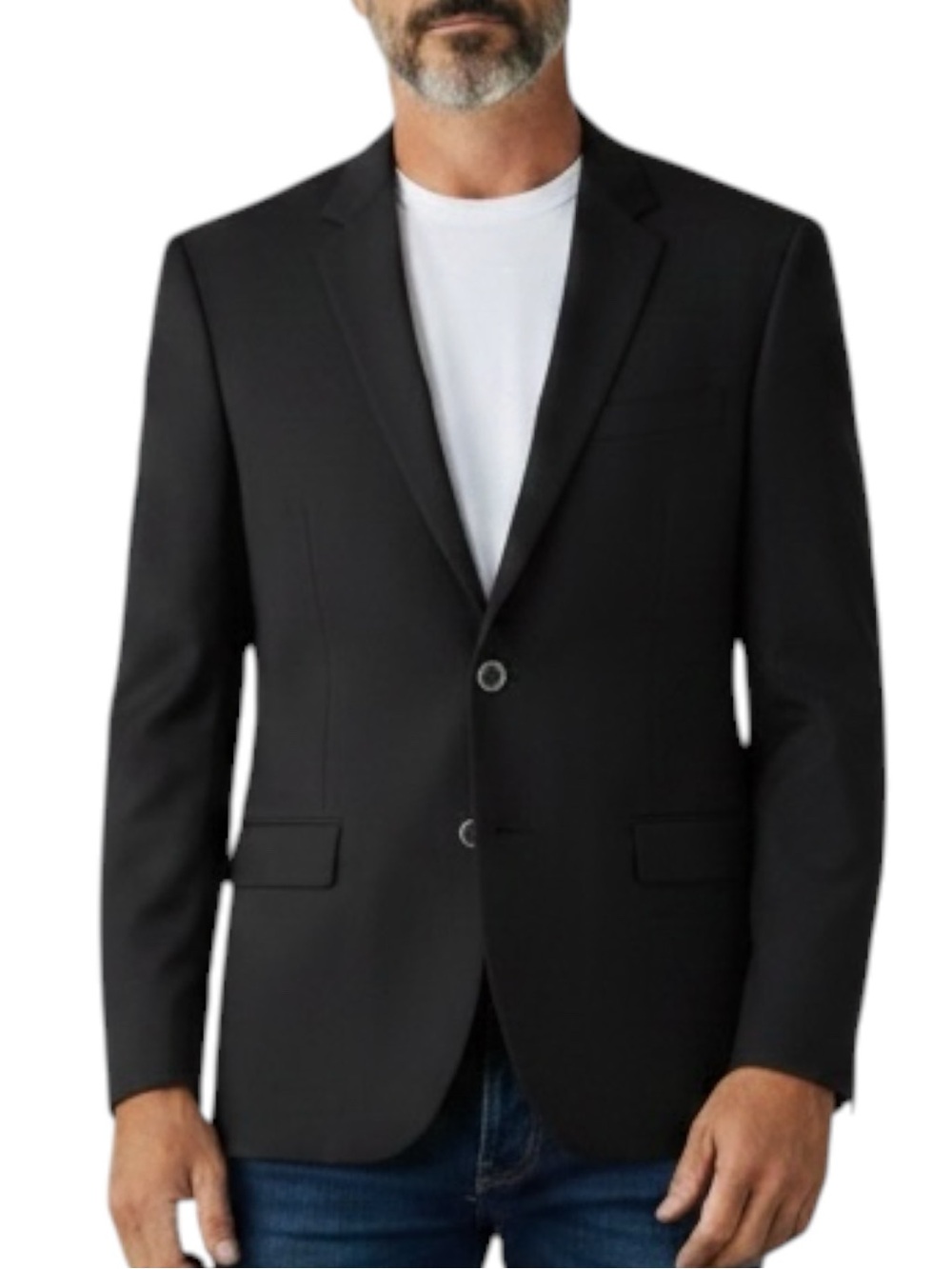 CALVIN KLEIN 100% Wool Two-Button Sport Coat in Charcoal Gray Size 42S -- WOW!!!